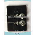 New design sliver flower hair clip alloy hair clip with crystal stone for girls